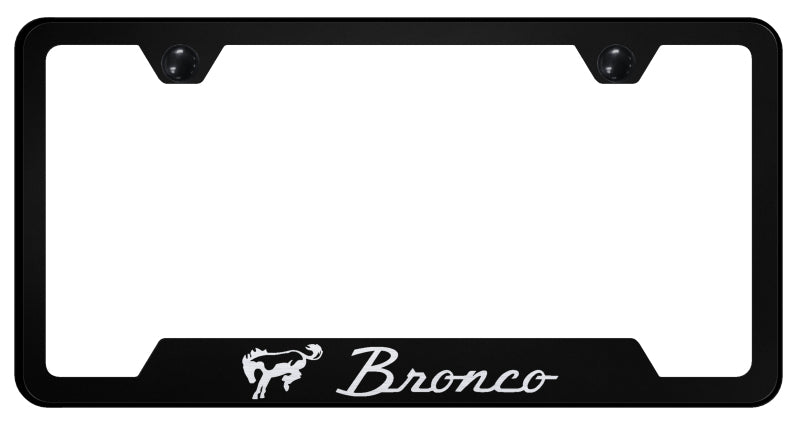 Bronco Cut-Out Frame - Laser Etched Black