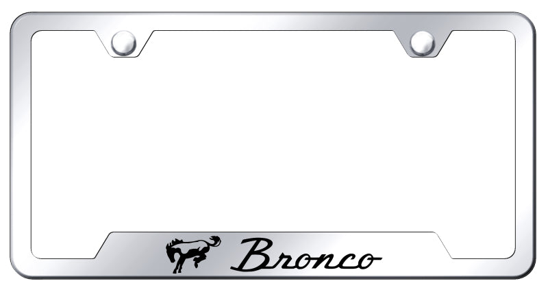 Bronco Cut-Out Frame - Laser Etched Mirrored