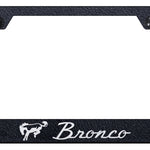 Bronco Cut-Out Frame - Laser Etched Rugged Black