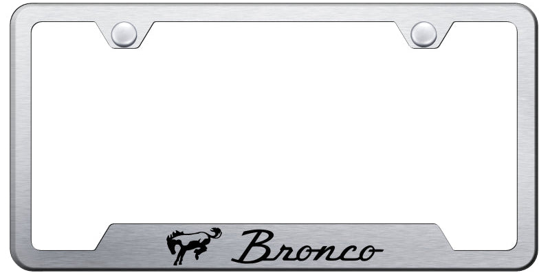 Bronco Cut-Out Frame - Laser Etched Brushed