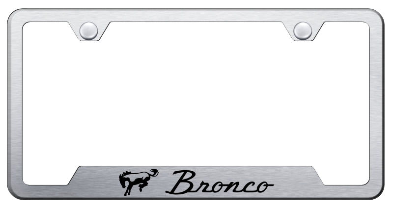 Bronco Cut-Out Frame - Laser Etched Brushed