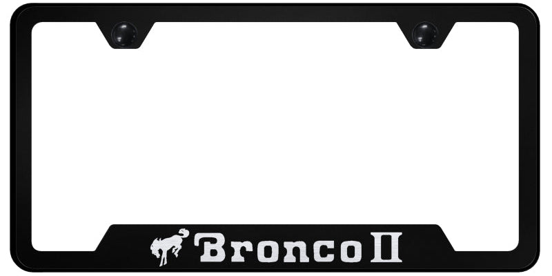 Bronco II Cut-Out Frame - Laser Etched Black