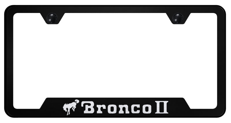 Bronco II Cut-Out Frame - Laser Etched Black