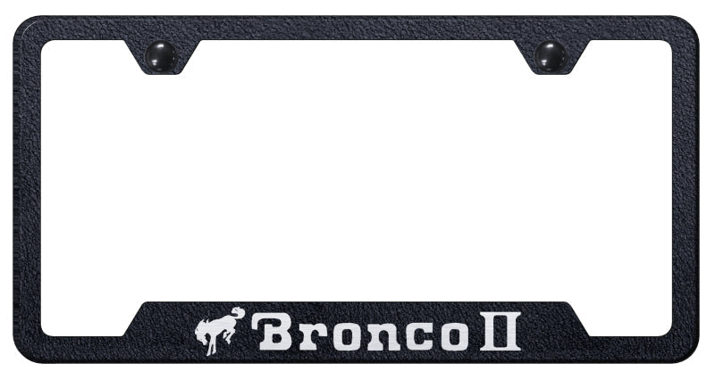 Bronco II Cut-Out Frame - Laser Etched Rugged Black