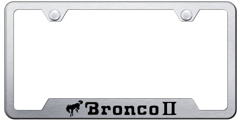 Bronco II Cut-Out Frame - Laser Etched Brushed