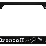 Bronco II Mountain Cut-Out Frame - Laser Etched Black