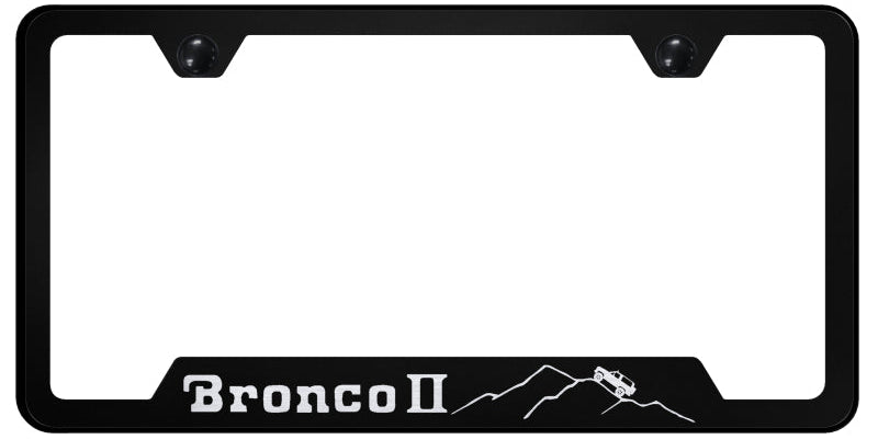 Bronco II Mountain Cut-Out Frame - Laser Etched Black