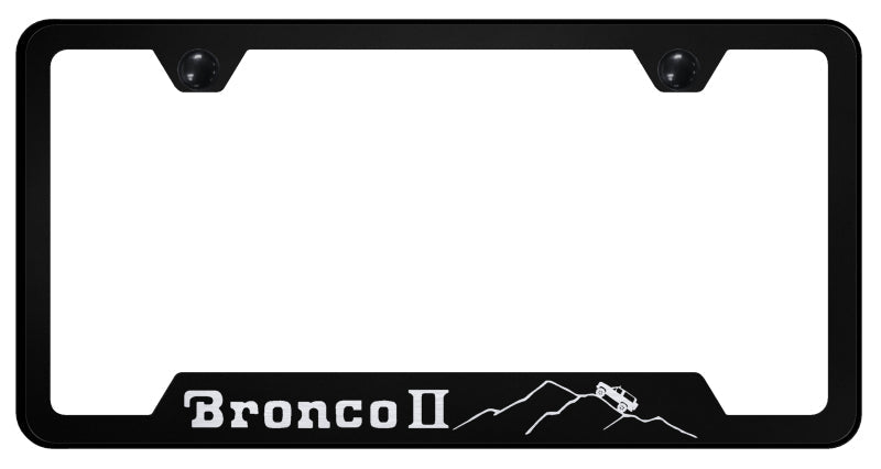 Bronco II Mountain Cut-Out Frame - Laser Etched Black