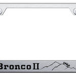 Bronco II Mountain Cut-Out Frame - Laser Etched Brushed