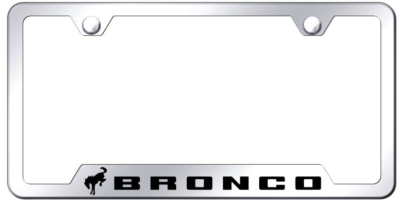 Bronco 2020 Cut-Out Frame - Laser Etched Mirrored