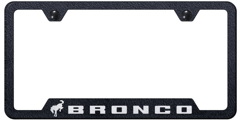 Bronco 2020 Cut-Out Frame - Laser Etched Rugged Black