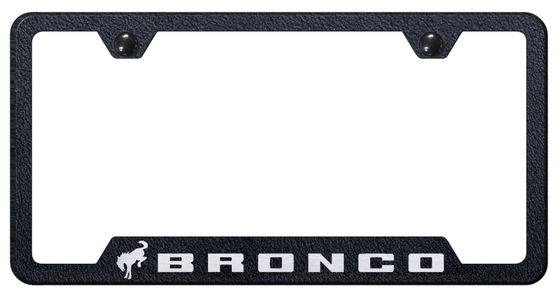 Bronco 2020 Cut-Out Frame - Laser Etched Rugged Black