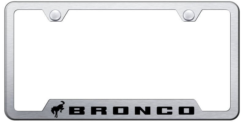 Bronco 2020 Cut-Out Frame - Laser Etched Brushed