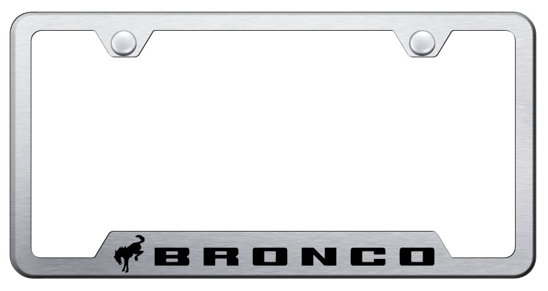 Bronco 2020 Cut-Out Frame - Laser Etched Brushed