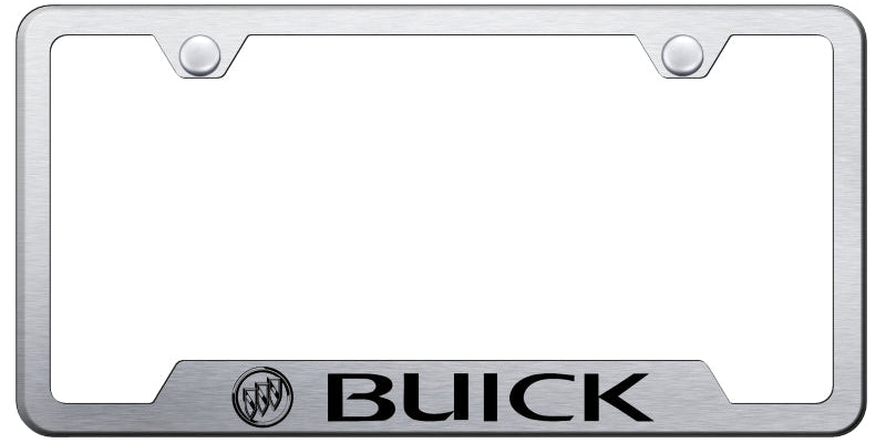 Buick Cut-Out Frame - Laser Etched Brushed