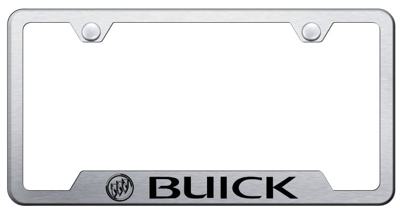 Buick Cut-Out Frame - Laser Etched Brushed