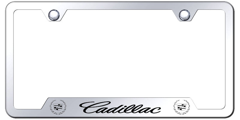 Cadillac Cut-Out Frame - Laser Etched Mirrored