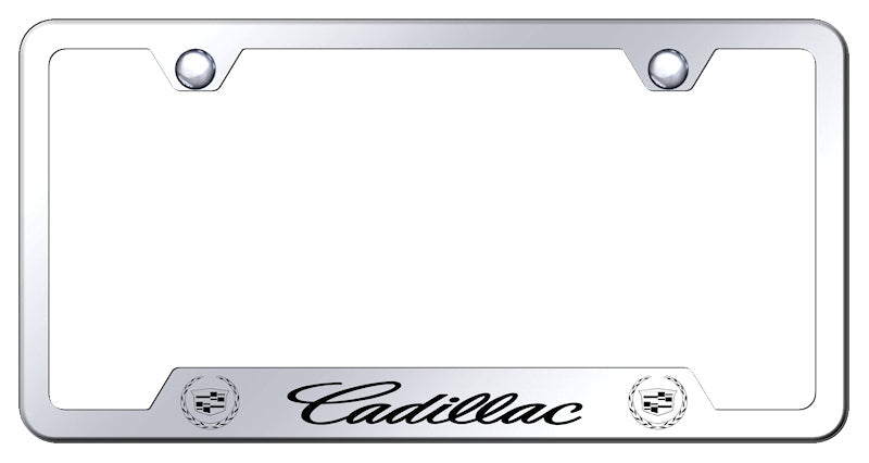 Cadillac Cut-Out Frame - Laser Etched Mirrored