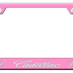 Cadillac Cut-Out Frame - Laser Etched Pink