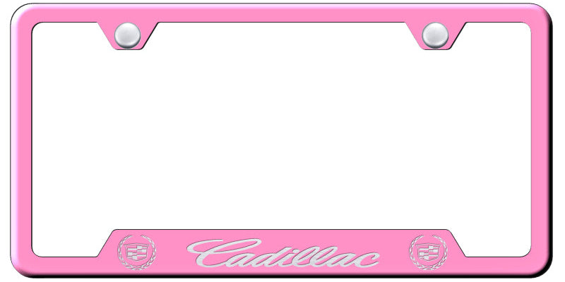 Cadillac Cut-Out Frame - Laser Etched Pink