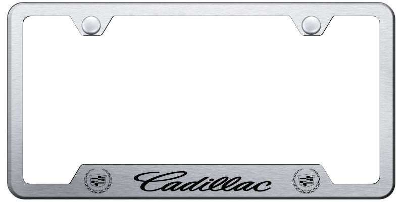 Cadillac Cut-Out Frame - Laser Etched Brushed