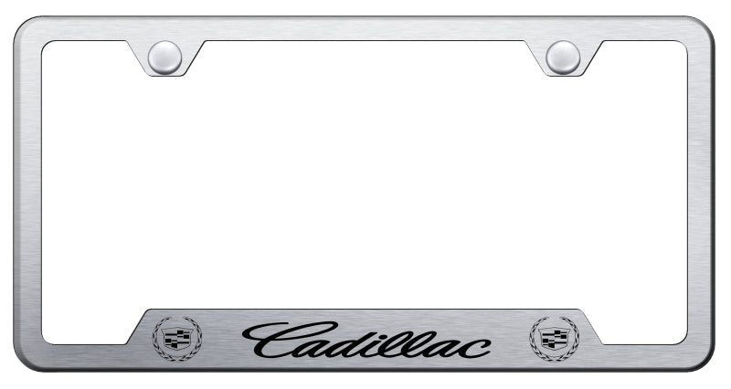 Cadillac Cut-Out Frame - Laser Etched Brushed