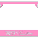 Cadillac 2014 Cut-Out Frame - Laser Etched Pink