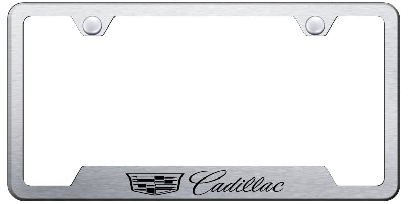 Cadillac 2014 Cut-Out Frame - Laser Etched Brushed