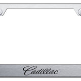 Cadillac (Name Only) Cut-Out Frame - Laser Etched Brushed