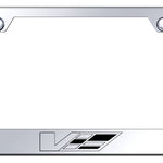 Cadillac V Logo Cut-Out Frame - Laser Etched Mirrored