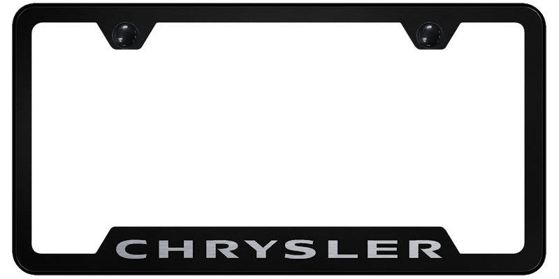 Chrysler Cut-Out Frame - Laser Etched Black