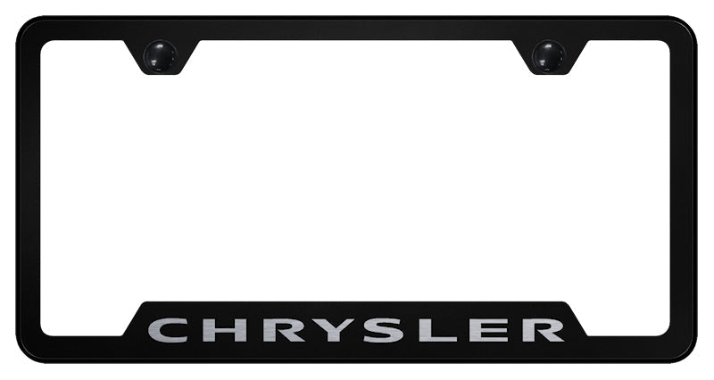 Chrysler Cut-Out Frame - Laser Etched Black