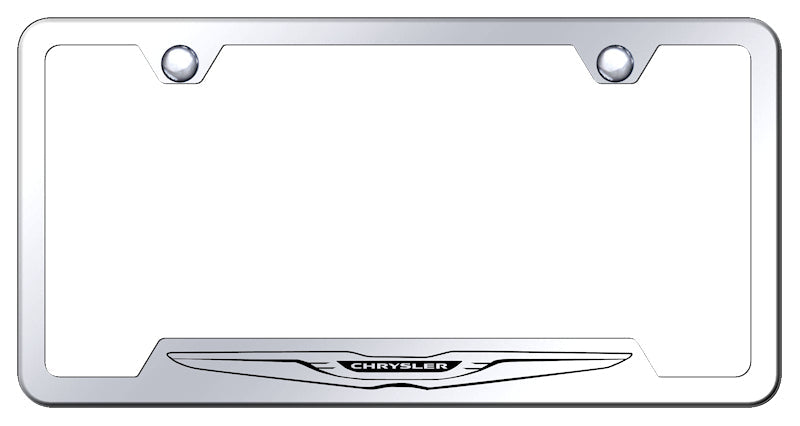 Chrysler (Logo Only) Cut-Out Frame - Laser Etched Mirrored