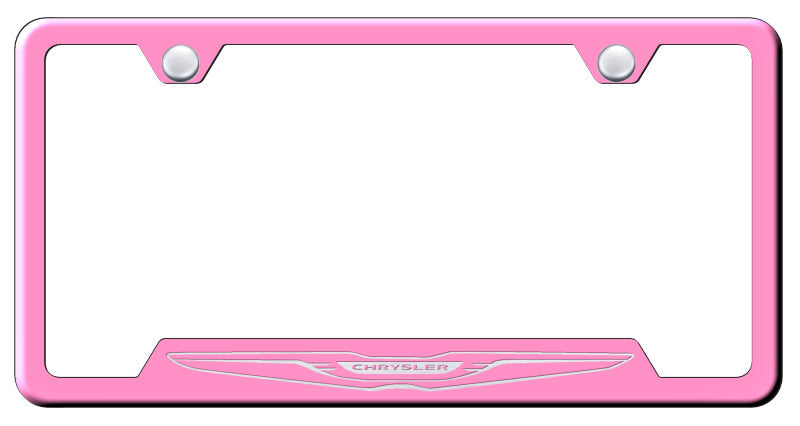 Chrysler (Logo Only) Cut-Out Frame - Laser Etched Pink