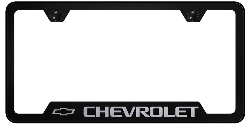 Chevrolet Cut-Out Frame - Laser Etched Black