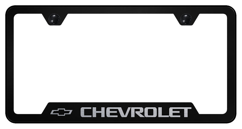 Chevrolet Cut-Out Frame - Laser Etched Black