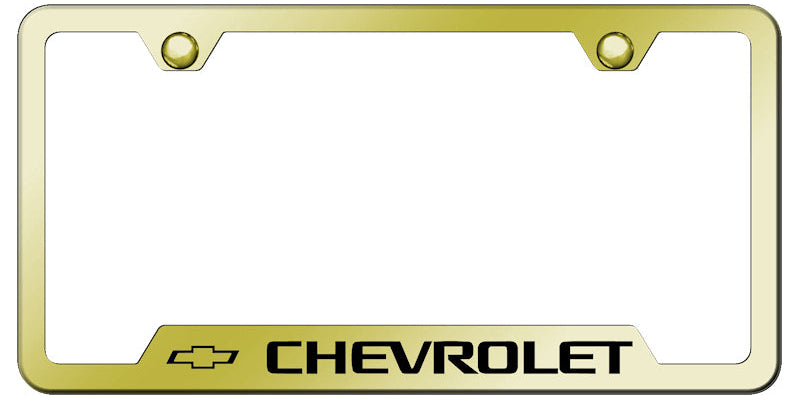 Chevrolet Cut-Out Frame - Laser Etched Gold