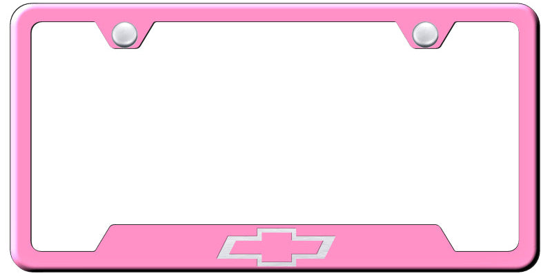 Chevrolet (Logo Only) Cut-Out Frame - Laser Etched Pink