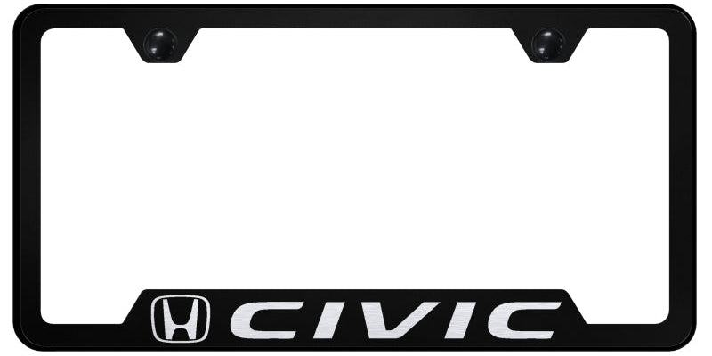 Civic Cut-Out Frame - Laser Etched Black