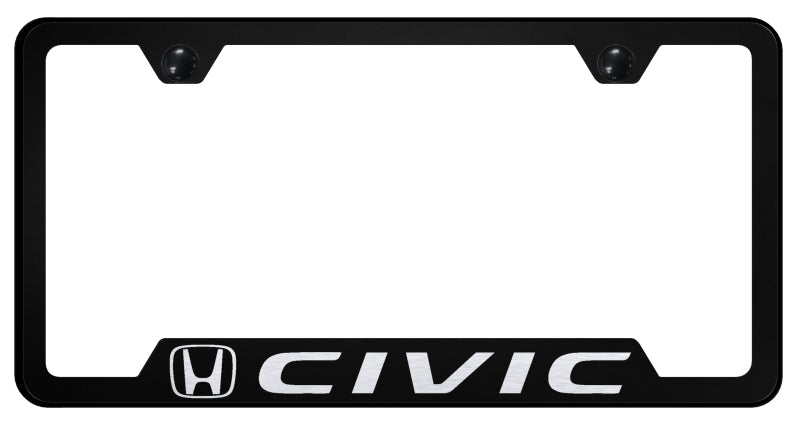 Civic Cut-Out Frame - Laser Etched Black