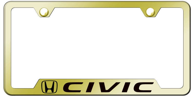 Civic Cut-Out Frame - Laser Etched Gold