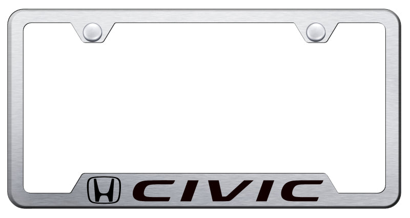 Civic Cut-Out Frame - Laser Etched Brushed