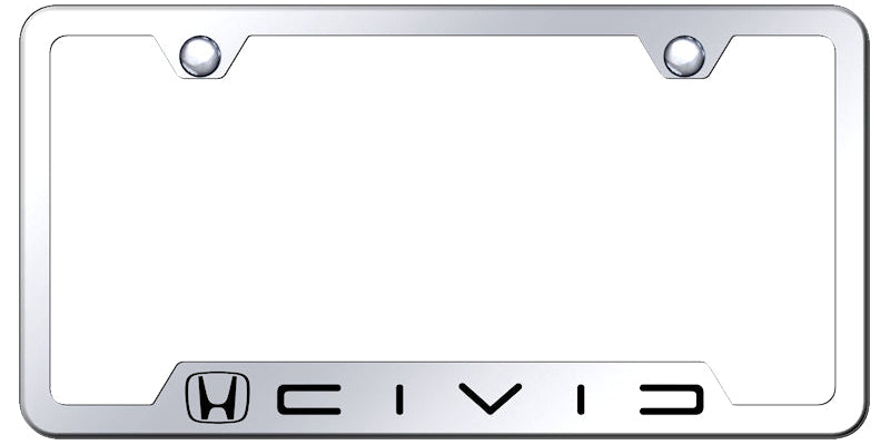 Civic (Reverse C) Cut-Out Frame - Laser Etched Mirrored