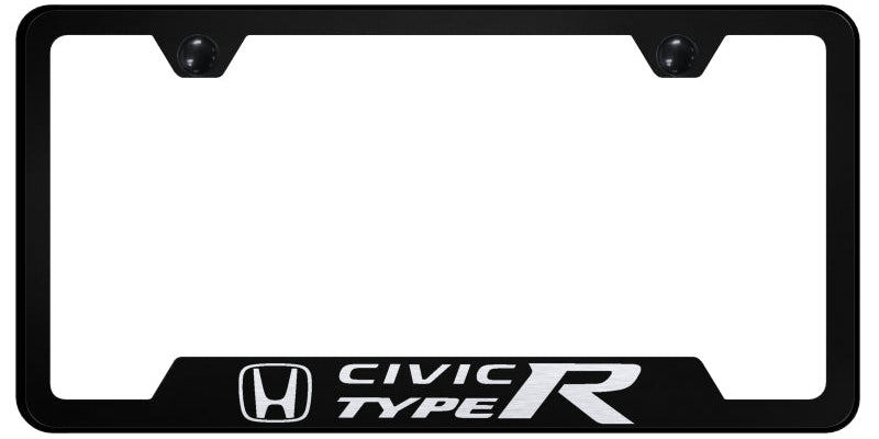 Civic Type R Cut-Out Frame - Laser Etched Black