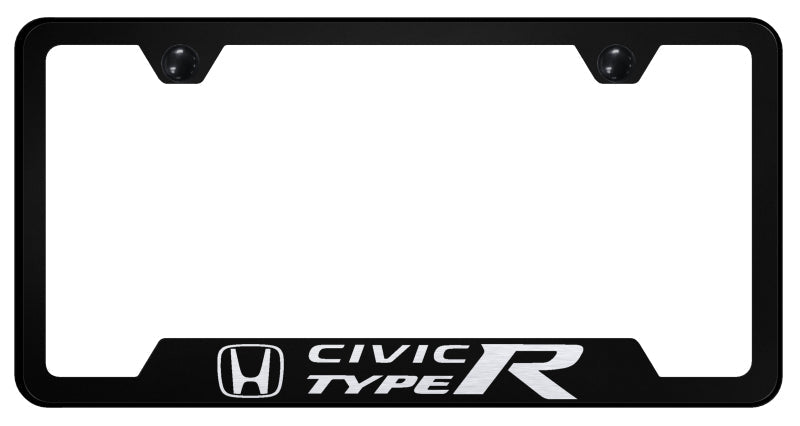 Civic Type R Cut-Out Frame - Laser Etched Black