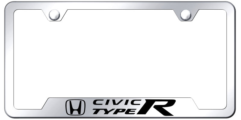 Civic Type R Cut-Out Frame - Laser Etched Mirrored