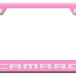 Camaro Cut-Out Frame - Laser Etched Pink