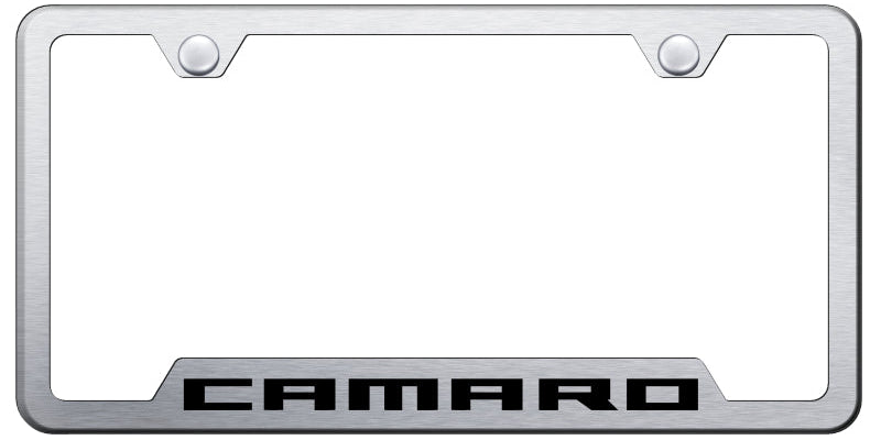 Camaro Cut-Out Frame - Laser Etched Brushed