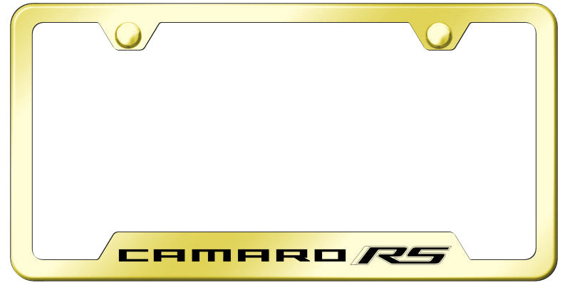 Camaro RS Cut-Out Frame - Laser Etched Gold