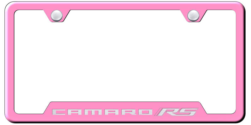 Camaro RS Cut-Out Frame - Laser Etched Pink